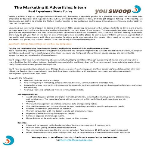 Ad agency internship program | DOC