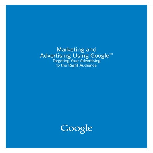 MarketingAndAdvertisingUsingGoogle