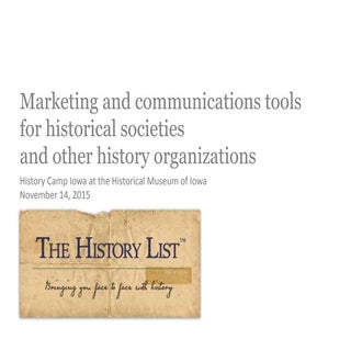 Marketing and communications tools ...