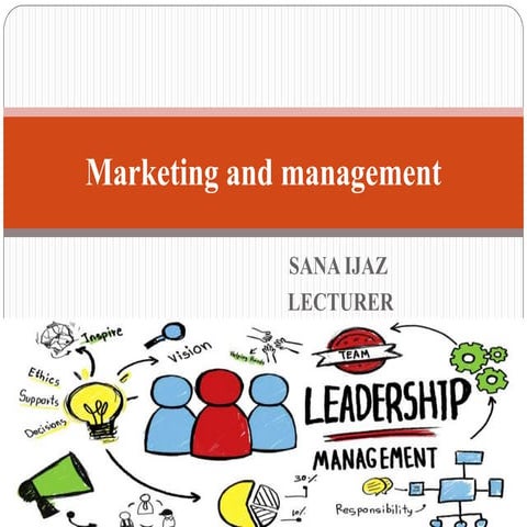 Marketing and management