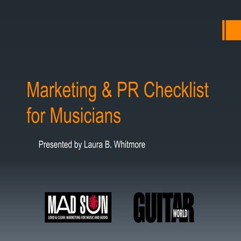 Marketing and PR Checklist for Musicians