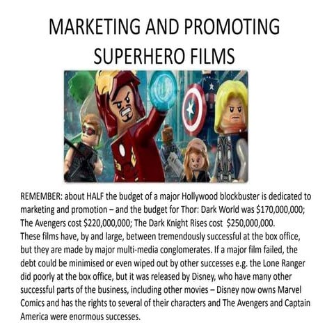 Marketing and promoting superhero films