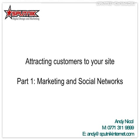 Marketing And Social Media - Central South Manchester Nov. 09