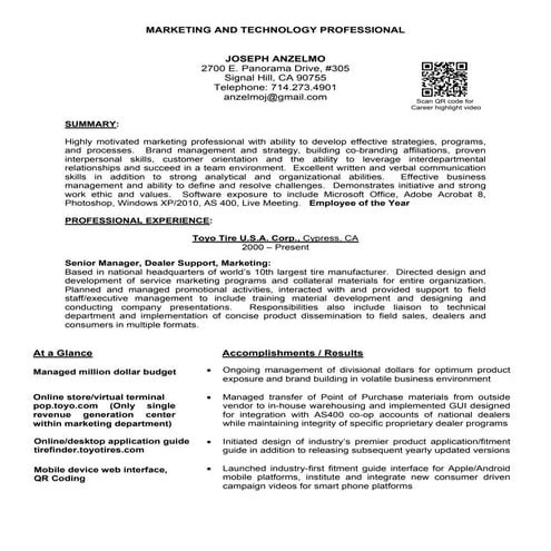 Paul Tucker's Visual CV Resume Curriculum Vitae | PDF