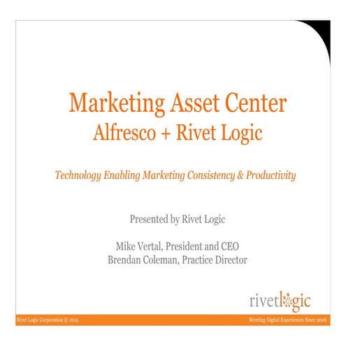 Increase Your Marketing Productivity With the Marketing Asset Center for Alfr...
