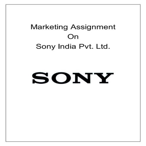 Sony Marketing Mix