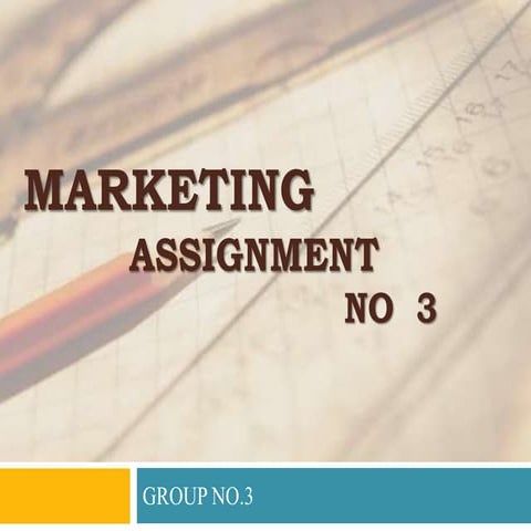 Marketing assignment no 3