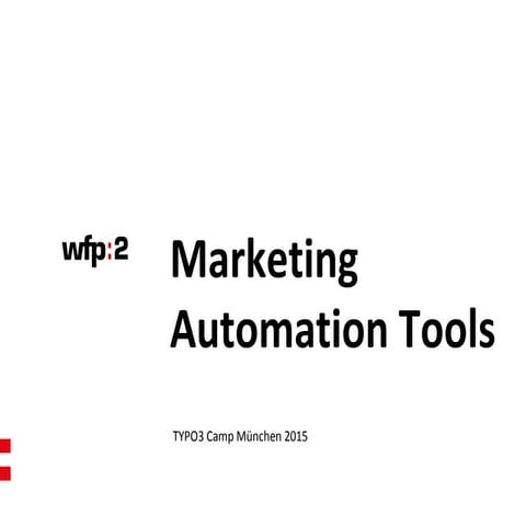 Marketing automation tools