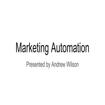 Marketing Automation