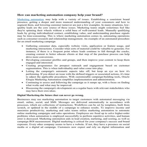 FREO case study - implementing marketing automation | PDF