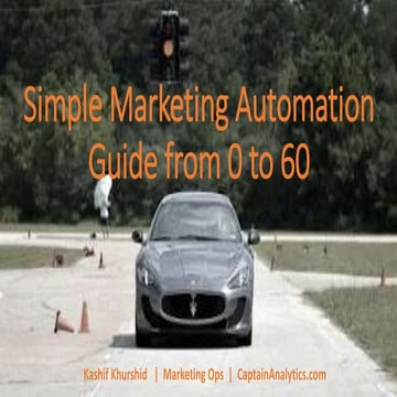 Marketing automation guide from 0 to 60