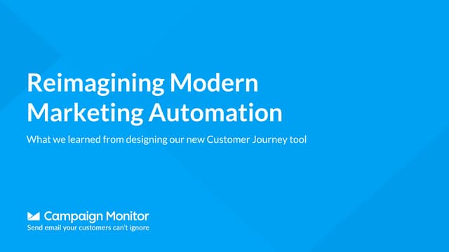 Reimagining Modern Marketing Automation