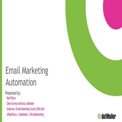dotMailer's Marketing Automation Webinar w/ Skip Fidura - 22 & 25 April 2014