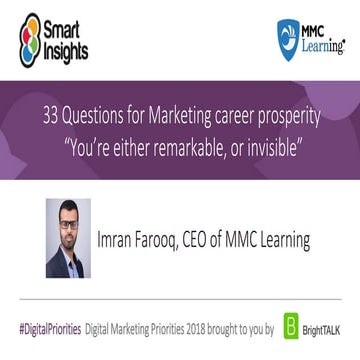 33 questions for arketing career prosperity   
