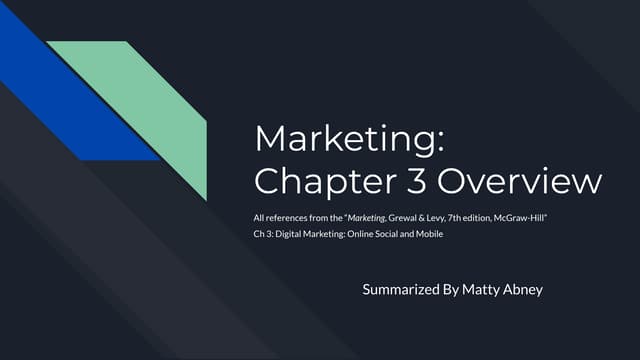 Marketing ch. 3
