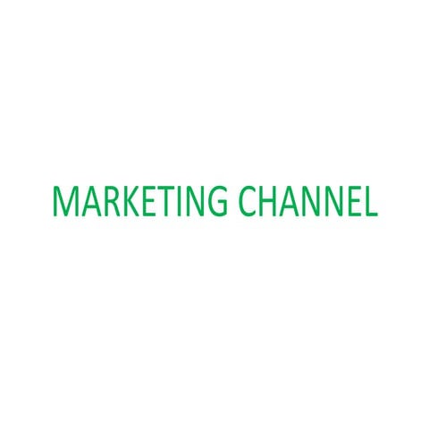 Marketing channel (final)