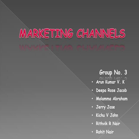 Marketing channels 