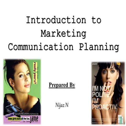Introduction to Marketing communication planning