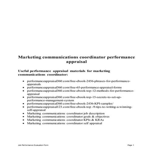100 Performance Review Example Phrases | PDF