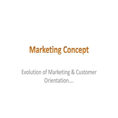 Marketing concept of today