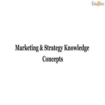 Marketing concepts