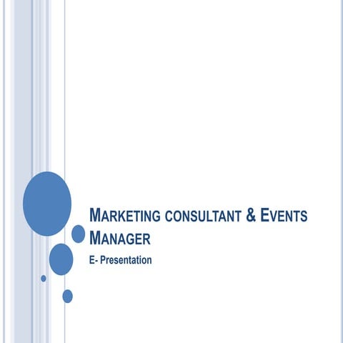 Marketing Consultant &amp; Events Manager