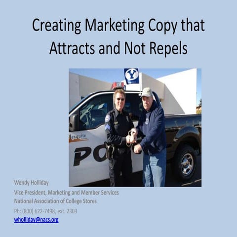 Marketing Copy that Attracts and Not Repels