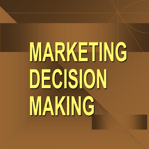 Marketing decision making