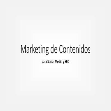Marketing de contenidos