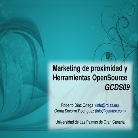 Marketing de Proximidad y Open Source :-:  Sesion1