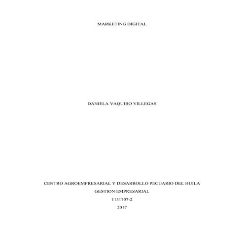 Marketing digital. daniela villegas