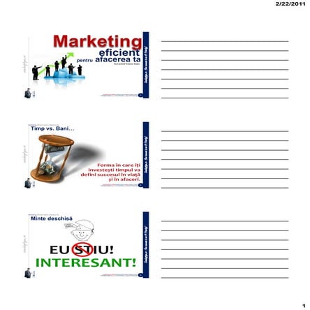 Marketing eficient pentru afacerea 2.0 handout