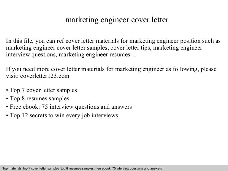 Sample cover letter and marketing