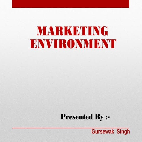 Marketing Environment | PPT