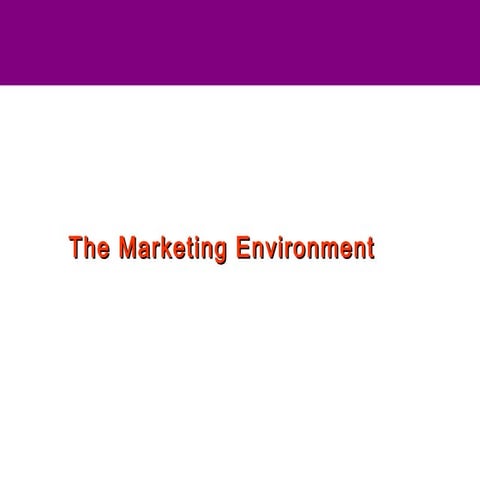 Marketing environment