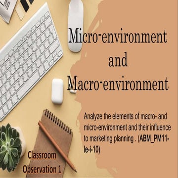 Marketing Environment : The Macro and Micro Environment | PPTX | Green ...