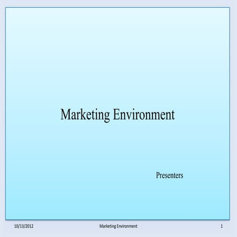 Marketing environment(2)