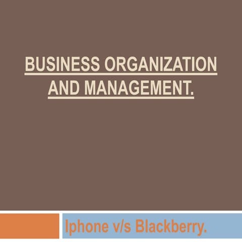 Marketing analysis -  iphone vs blackberry