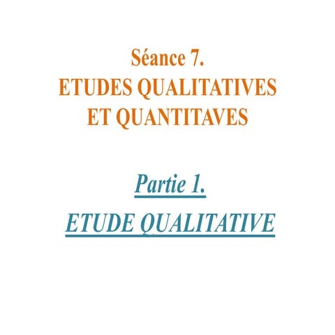Marketing etude qualitative