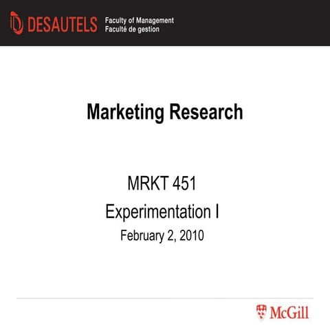 Marketing Experimentation - Part I