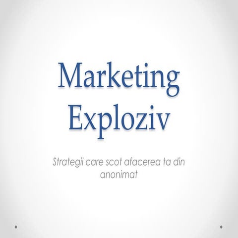 Marketing exploziv