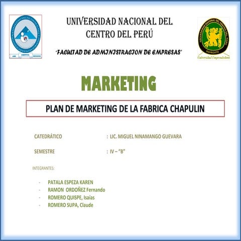 Aplicación del Marketing a una Mype de Huancayo