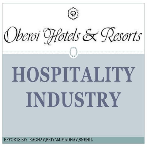 oberoi resorts, marketing management, hospitality industry
