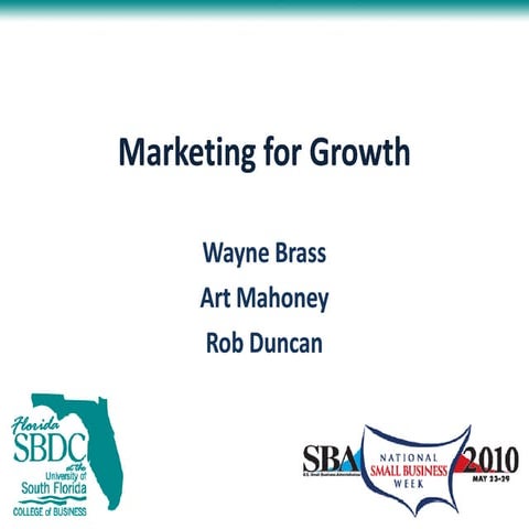 Marketing for Growth