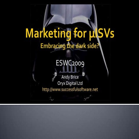 Marketing For microISVs