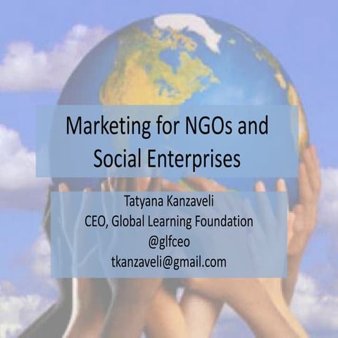 Marketing for NGOs, Social Enterprises and Nonprofit companies