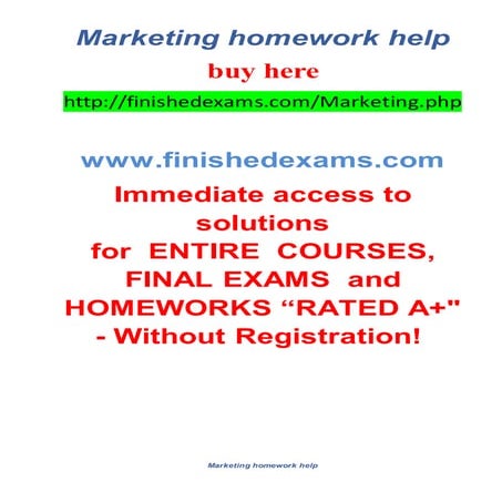 Marketing homework help | DOCX