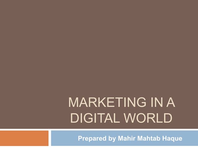 Marketing in a Digital World