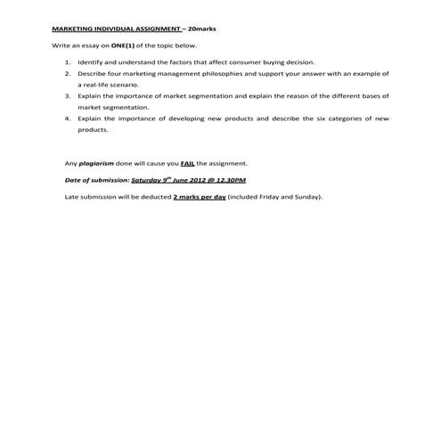 Marketing individual assignmen1