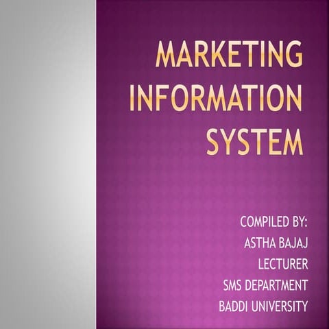 Marketing information system